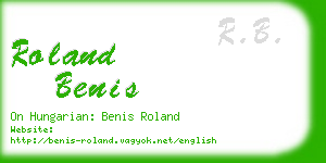roland benis business card